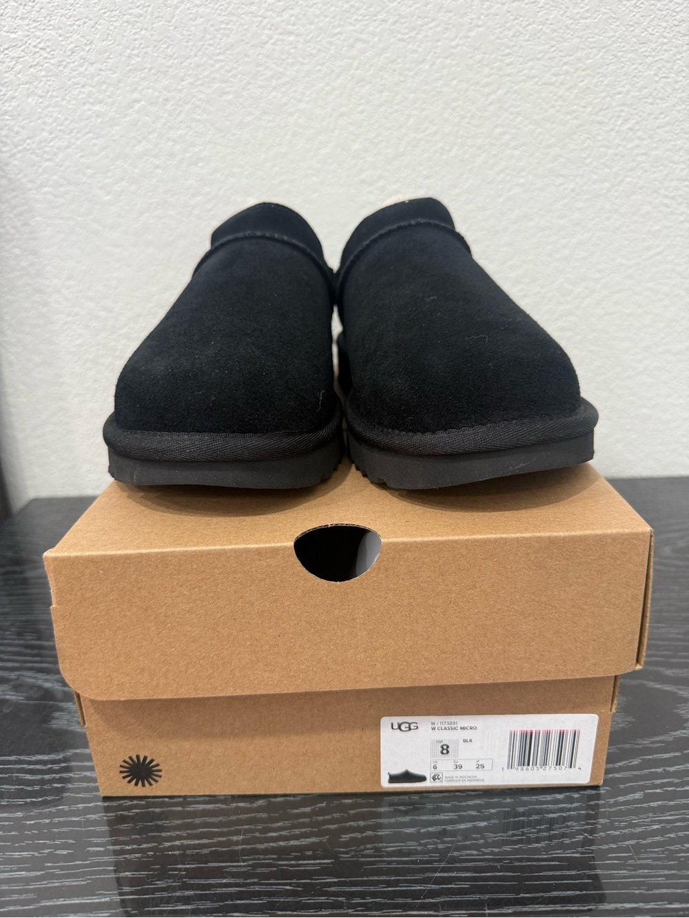 UGG Women’s Black Suede Slip-On
